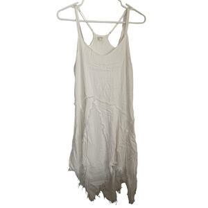 EUC Auth Free People White Tank Dress Boho Vintage Anthropology Size XS